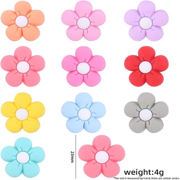 Daisy Flower Silikonpärlor Solrosformade pärlor