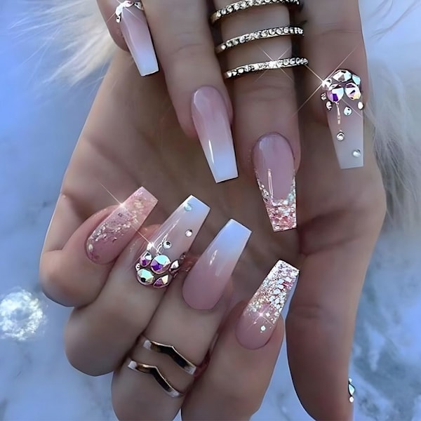 French Fake Nails Ballerina False Nail 1 1 1