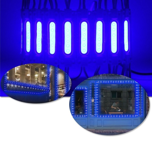 10 kpl LED-moduuli COB Light BLUE 24V SININEN 24V blue 24V