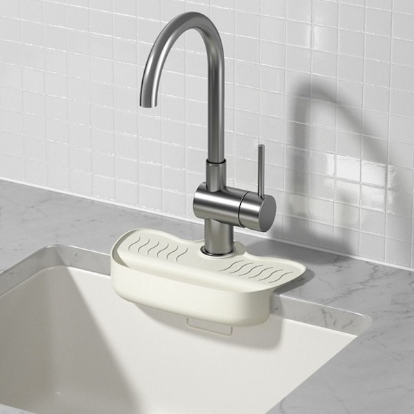Kran Matte Vask Splash Guard HVIT white