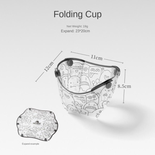 Fällbar skål Vikbar vattenkopp KAFFE DROPPFILTER KAFFEDRIPP Coffee drip filter
