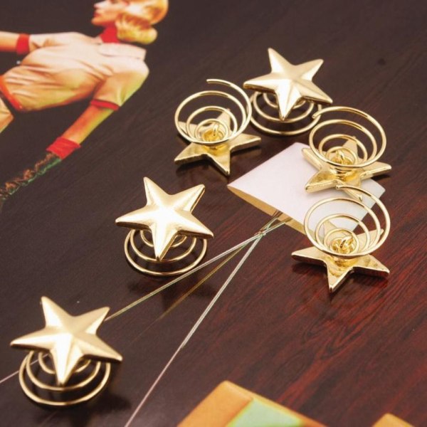 Star Spiral Hair Pins Morsiamen hiusklipsit GOLD Gold