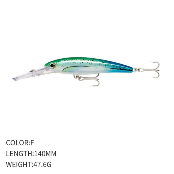 synkende Minnow Baits Fiskekroker F F F