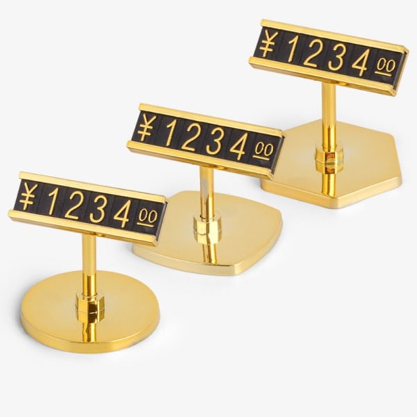 Pris Visa Taggar Stativ Ram Etikett GULD HEXAGONAL HEXAGONAL gold Hexagonal-Hexagonal