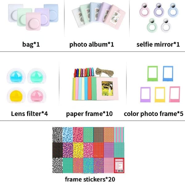 PU-veske Instant Camera PINK Pink