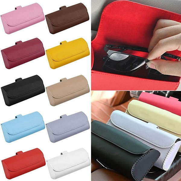 Auton aurinkolasien case Clip Auton aurinkolasien pidike PUNAINEN Red