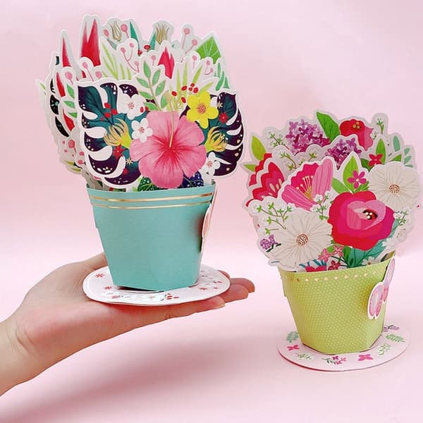 Pop Up bukett pappersblommor 01 01 01