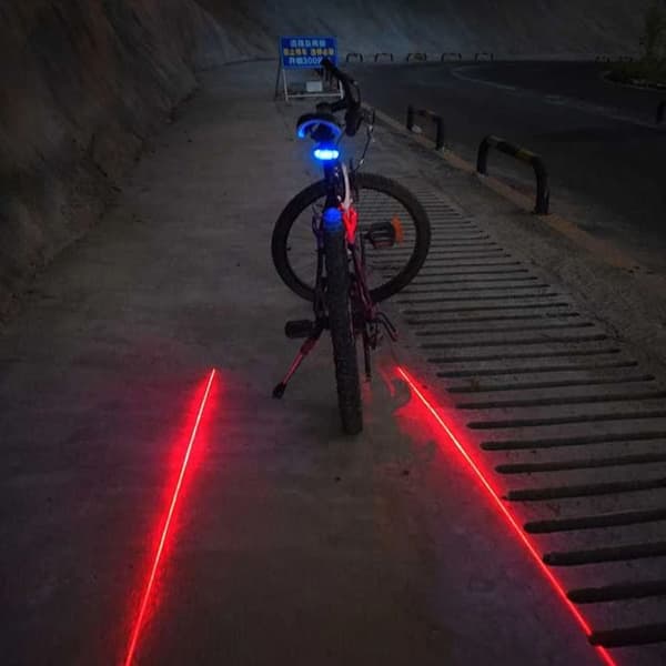 Cykelbaklykta Säkerhetsvarning RÖD Red