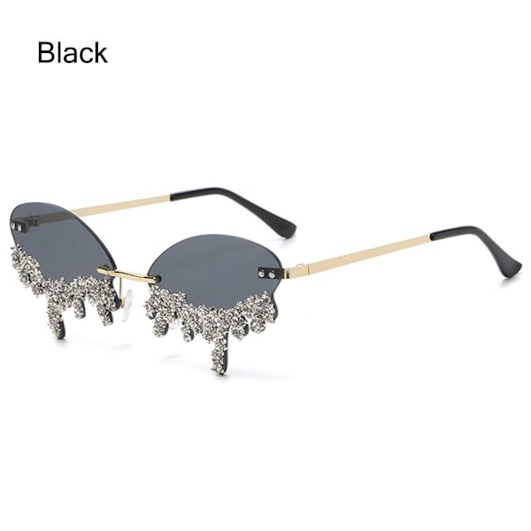 Naisten aurinkolasit Tear Shape MUSTA MUSTA Black