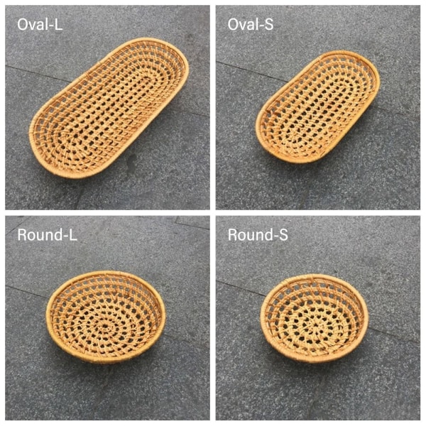 Rattan Flet Opbevaringsbakke Køkken Brødkurv RUND-S RUND-S Round-S