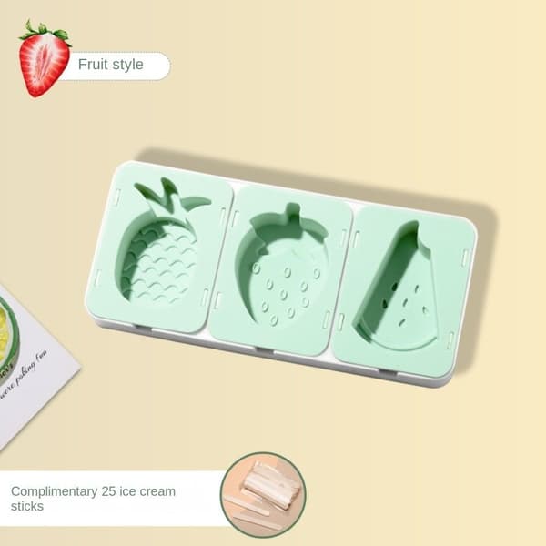 2 stk Popsicle Forme Ice Pop Forme Silikone Bakke green