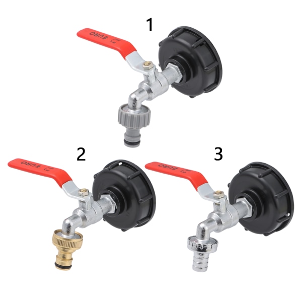 IBC-sovittimen letkukytkin 3-seos 3-Alloy