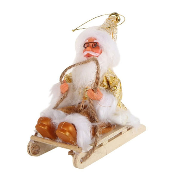Sittende slede julenisse juledukkefigurer 5 5 5