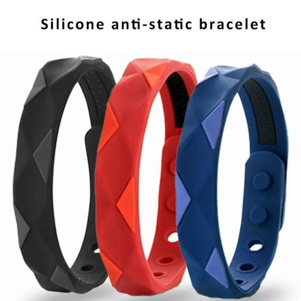 Antistatisk armbånd Silikonarmbånd BLÅTT Blue