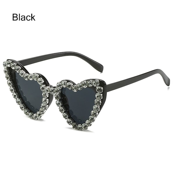 Sydän aurinkolasit Diamond aurinkolasit MUSTA Black