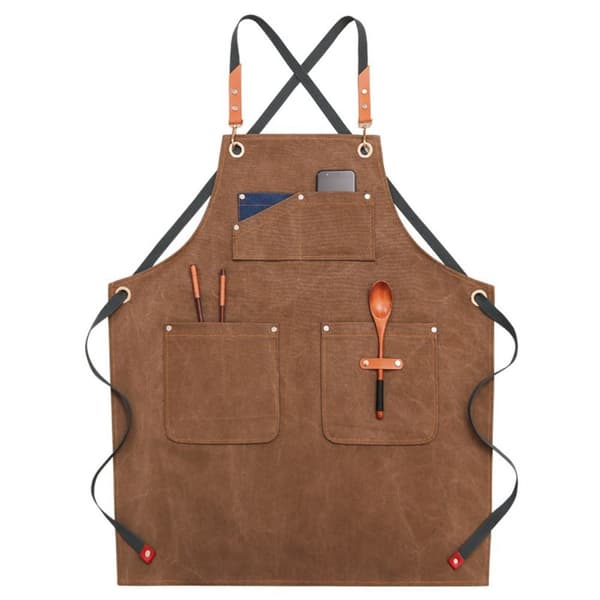 Canvas Denim Förkläde Barista Förkläde Vattendroppsresistent