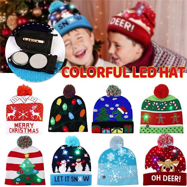Julhattar med LED Light Up Beanie 2 2