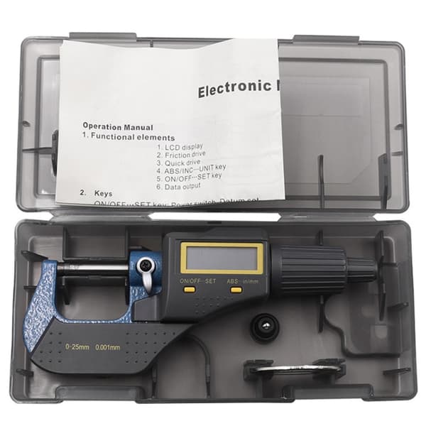 0-25MM Digital elektronisk mikrometer 0,001MM mikron