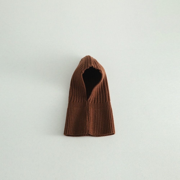 Newborn Tørklæde Cap Solid Pullover Hat BRUN brown