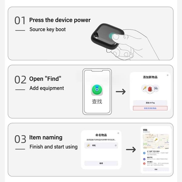 Tag Tracker Key Finder SVART black