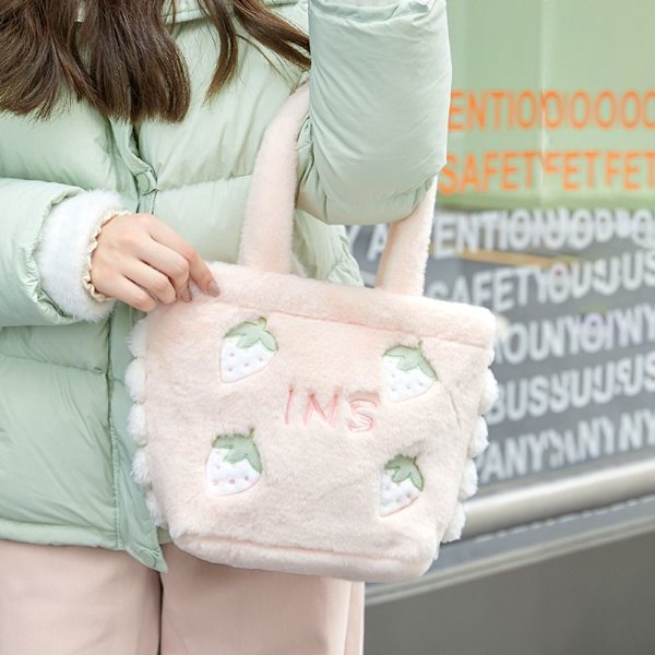 Fruit Plush Bag Håndveske ROSA pink
