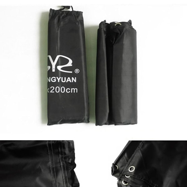 Teltgulv Tarp Picnicmåtte SORT 200X150CM Black 200x150cm