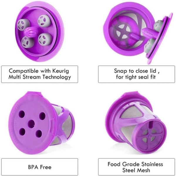 Kaffekapsler Kop genopfyldelige filtre SORT 2 2 Black 2-2