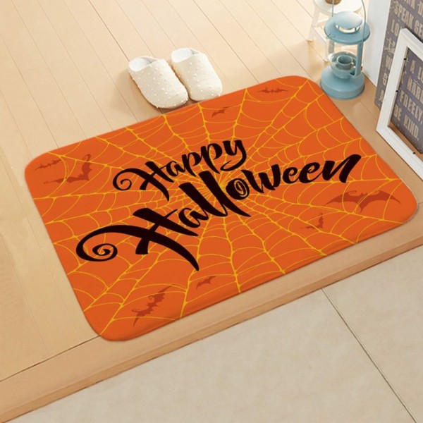 Happy Halloween Door Matt Spider Web -matto 5 5 5