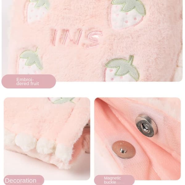 Fruit Plush Bag Håndveske ROSA pink