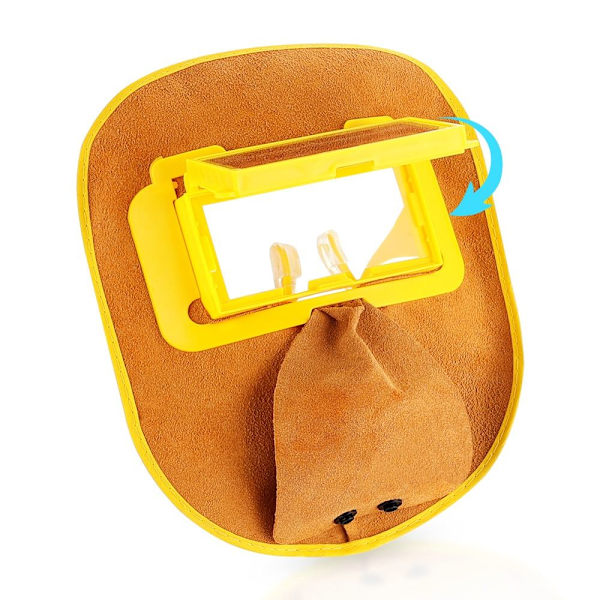 Hitsauskypärä Hitsausmaski Nahkainen huppu Yellow