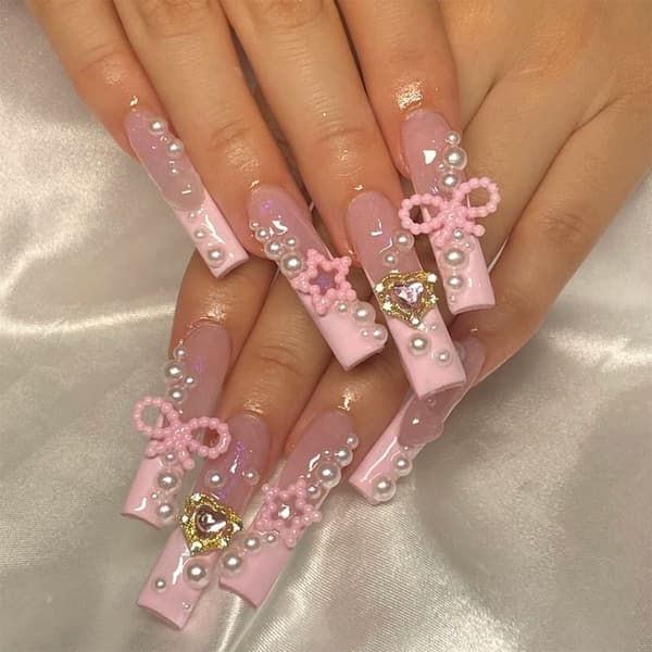 Long Water Pipe Fake Nails False Nail 2 2 2