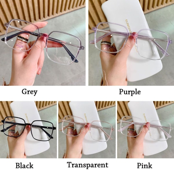 Anti-Blue Light Glasses Oversized Eyeglasses PINK Pink