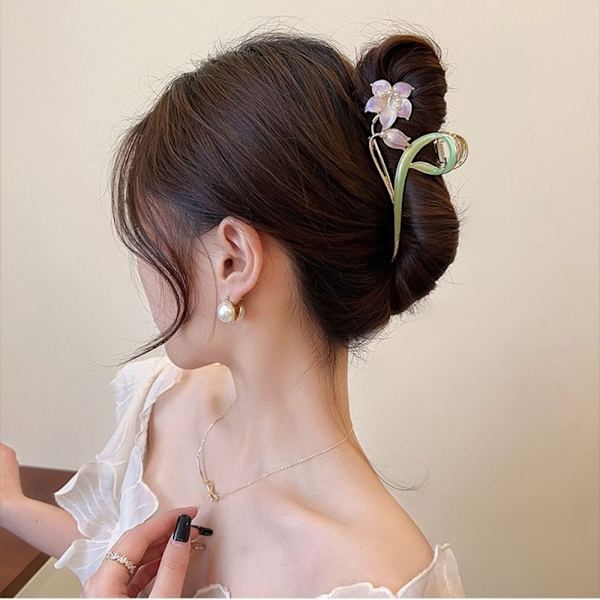 Flower Hair Clip Hair Claw PINK pink