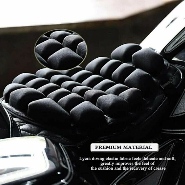 Motorcykel Sitsdyna Gel Sitsdyna Motorcykel Kudde Pad svart