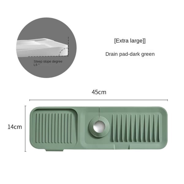 2 STK Vask Splash Guard Kran Vannfangermatte BEIGE&GRÅ Beige&Grey