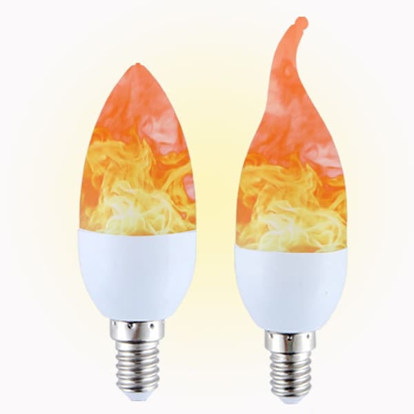 LED Flame Glödlampor Candle Fire Glödlampa E14A A E14A