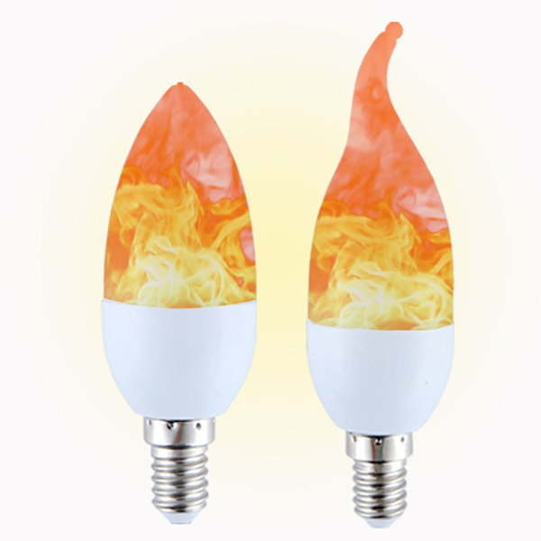 LED flamme lyspærer Stearinlys Brann lyspære E14B B E14B