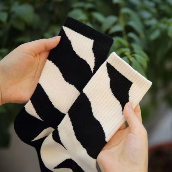 Asymmetriske parlagre Bomuldsstrømper 4 STK 4 STK 4pcs
