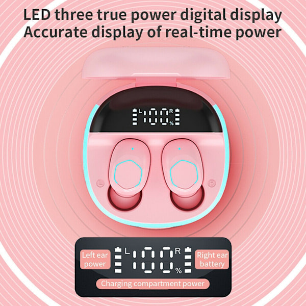 Bluetooth kuulokkeet Langattomat kuulokkeet PINK Pink