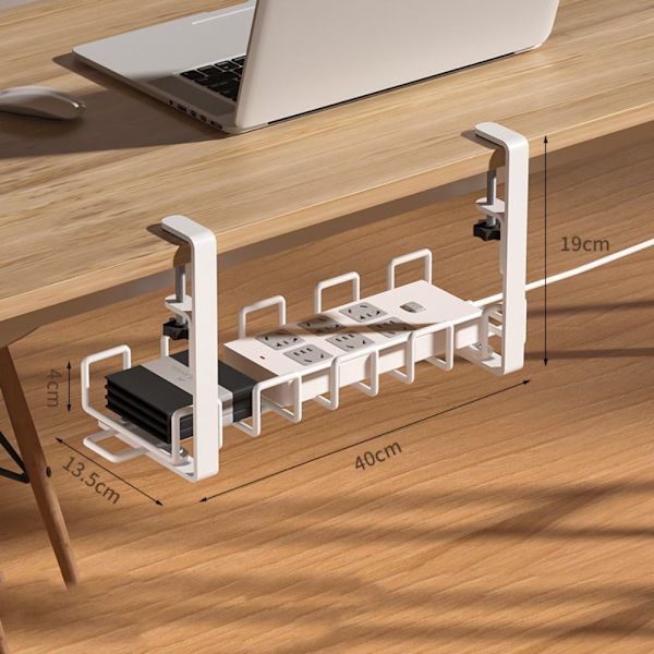 Socket Hang Holder Under Table HVIT white