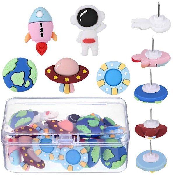 25 kpl Space Push Pins Push Pins Corkboard Pin