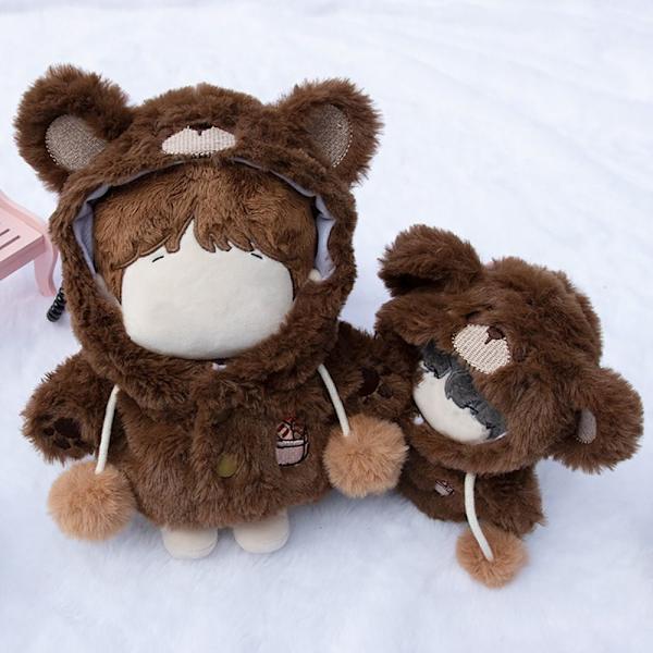 Nuken päällystakki Miniatyyri karvaiset asut 20CM-PIGGY 20CM-PIGGY 20cm-piggy