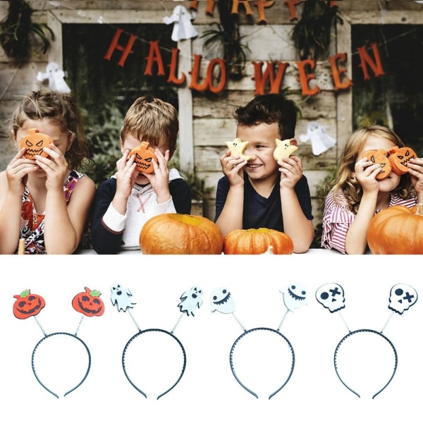 3st Halloween-hårband Pumpkin Head Hoop 01 01 01