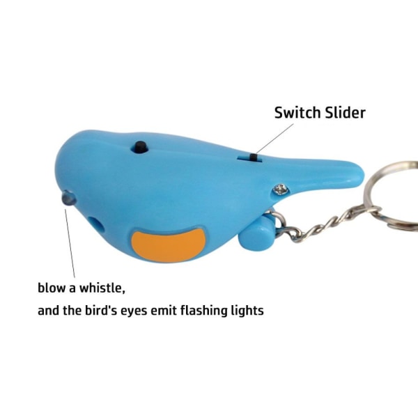 Key Finder Bird Nyckelring Whistle BLUE blue