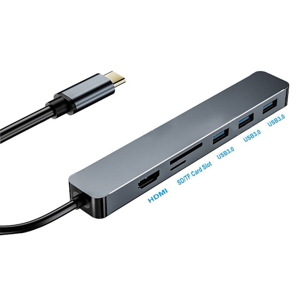 USB C HUB Type-C 3.1 GRÅ Grey