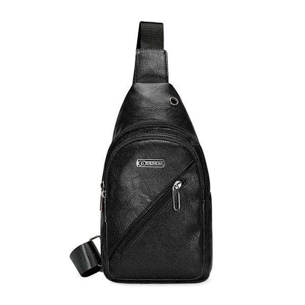 Sling Crossbody Bag Skulder Rygsæk SORT Black