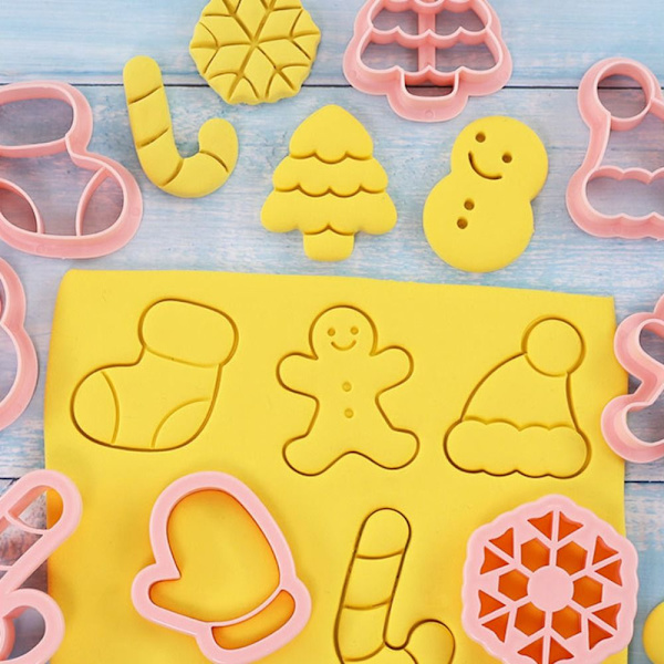 8 Stk/Sæt Julekageforme Kikseforme Bageform 8Pcs/Set