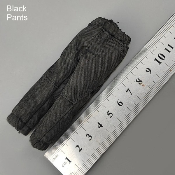121.1.18 Pienoisvaatteet Soldier Casual Kaapu MUSTAVAT HOUSUT Black Pants-Pants