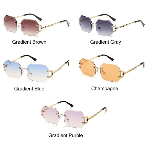 Polygonal Solglasögon Cutting Lens Solglasögon GRADIENT LILA Gradient Purple