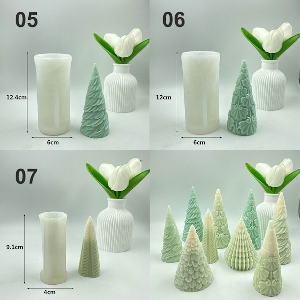 Lys Silikoneform Kageharpiksform 04 04 04